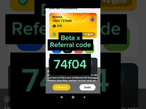 beta x referral code. beta x mining app referral code