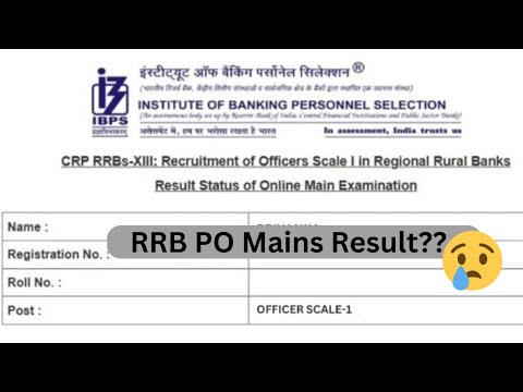 My RRB PO Mains result 😢. #rrbpo #rrbpomains2024 #rrbpo2024