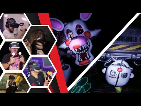 Let's Players Reaction To Mangle & Ennard Scary + Funny Moments |