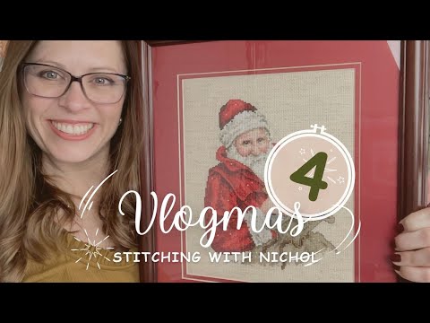 VLOGMAS 2024 Day 4 | Stitching & Vlogging: A Flosstube Christmas!