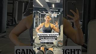 WEIGHT GAIN EXERCISES (back and shoulders) GYM WORKOUT #gainingweight #musclegain