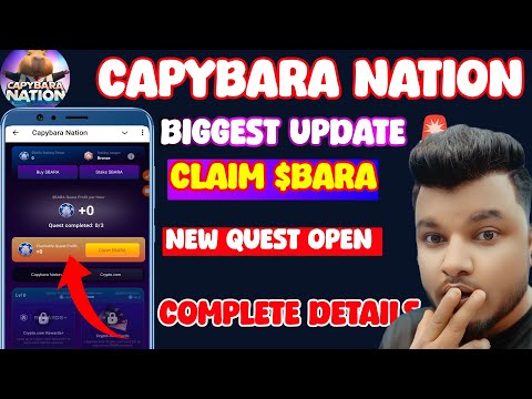 Capybara Nation Quest Open | Stake $Bara Airdrop | Staking Diamond $Bara | Capybara Nation Update