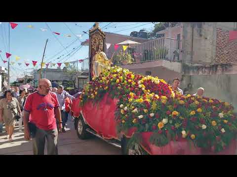 Procesión de La Imagen de Cristo Rey el dia grande de La Fiesta Patronal en Alto Lucero Veracruz