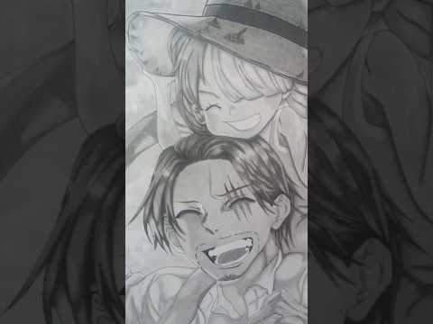 How would it look in just Black&white?||Shanks and UTA (Part 2)#pencilart #onepiece #monochrome