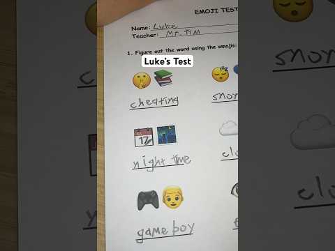 Grading Luke’s test… #asmr #school #teacher #test #quiz #emojichallenge