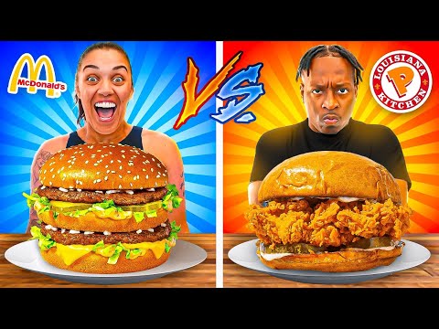 MCDONALDS VS POPEYES FOOD CHALLENGE