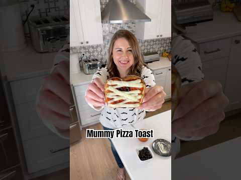 Mummy Pizza Toast for Halloween #Shorts #HalloweenSnacks #MummyPizza #PizzaToast #Halloween2024