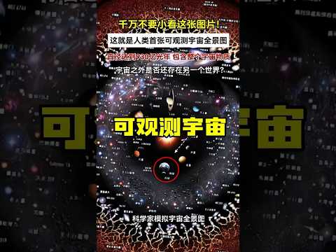 千万不要小看这张图，这就是人类首张可观测宇宙全景图，直径达到了930亿光年，包含整个宇宙物质，宇宙之外是否海存在另一个世界？#科普宇宙#宇宙 #科技