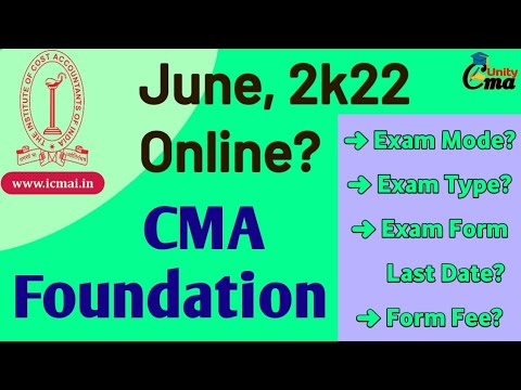 CMA Foundation Exam Form & Time-Table for June,2k22 |icmai|