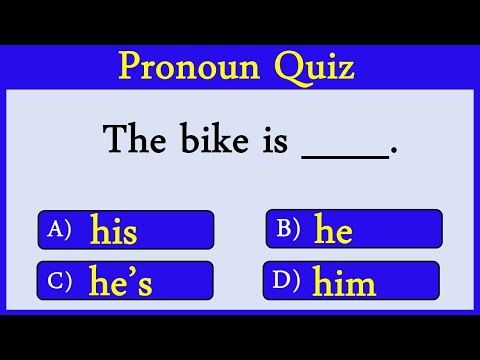 Pronoun Quiz 18: CAN YOU SCORE 10/10?