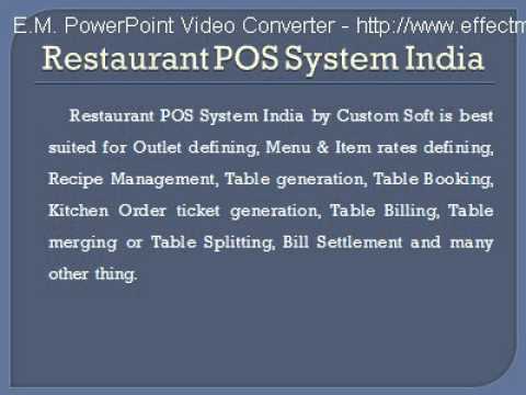 Restaurant POS System India