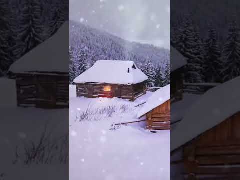 Blizzard Sounds outside Cozy Winter Cabin