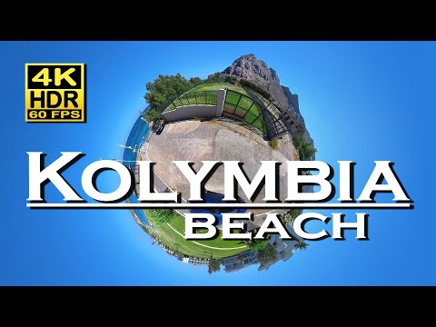 Kolymbia Beach Walk Rhodes , Greece in 4K 60fps HDR UHD Dolby Atmos 💖 The best places 👀 walking tour