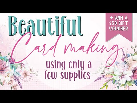 So few CRAFT SUPPLIES needed to make these GORGEOUS CARDS!! Inlovearts & Uniquely Creative kits