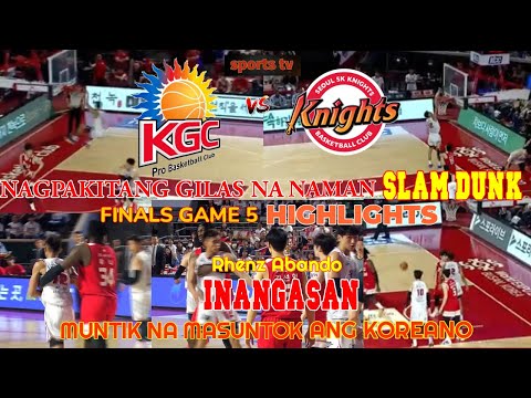 Rhenz Abando INANGASAN, muntik na masuntok ang koreano | KGC vs SK |Finals G5 Highlights | sports tv