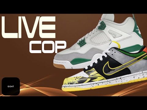 GOING LIVE GOAT APP! NIKE DUNK WHAT THE DUCKS & SB JORDAN 4 PINE GREEN!!