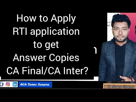 How to apply for  answer copies via RTI | CA Final Result Nov 24