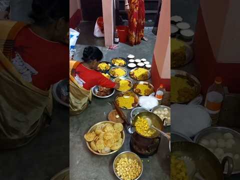 Puja Prasad..khichdi, bhaji, poori etc.