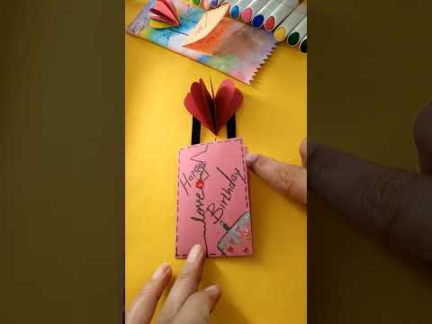 birthday card #diy #papercraft #art #easycraft #ytshorts #greetingcard #ytshorts #trending