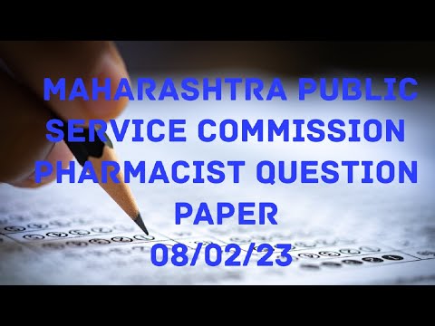 Maharashtra Pharmacist examination Question paper 08/02/2023|| Government Pharmacist exam Question