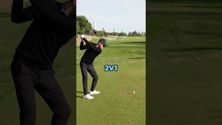 Pro Golfer Vs 2 High Handicappers! (2v1 Scramble) #golf #golfchallenge #progolfer