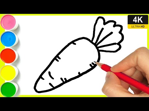 How to draw a carrot | Simple and easy carrot Drawing || Step by step carrot Drawing By Arya Drawing