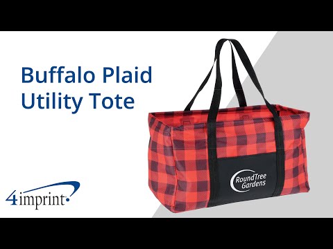 Buffalo Plaid Utility Tote by 4imprint