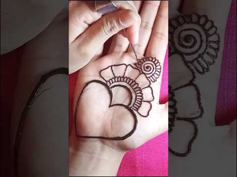 Easy ♥ shape mehndi design #mehandi #youtubeshorts #trending #shorts #viralvideo