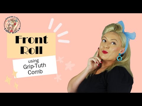 Pinup Front Roll with Grip Tuth Comb Hairstyle Tutorial