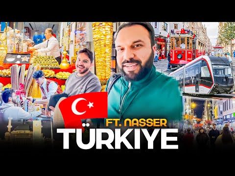 Exploring Istanbul Turkey 🇹🇷 with Nasser 🤩 Airport to Hotel Public Transport - Turkish Food 😋