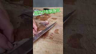 豆アジの三枚おろし皮剥ぎ#アジ#刺身#捌く