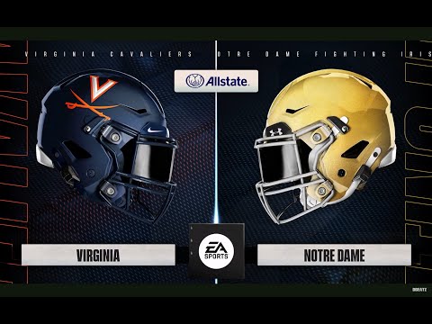 COLLEGE FOOTBALL VIRGINIA CAVALIERS VS. NOTRE DAME FIGHTING IRISH FULL GAME!