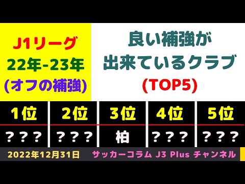 (#1)【J1の移籍市場の勝ち組は鹿島？鳥栖？】「凄い補強！」、「ムキムキだ！」、「羨ましいなぁ。」～良い補強が出来ていると評価されているクラブ(1位-5位)を挙げてみた。～