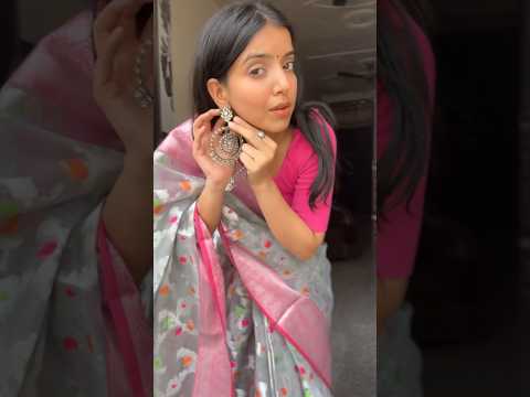 Mey Mummy Ki Saree M GRWM🤩 #anaysa #shortvideo #trending