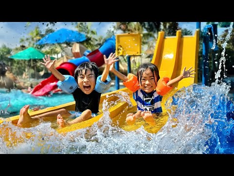 バリ島旅行に行ってきまーす！　Kaede and Ahtan Family trip to Bali | Swimming Song for kids　かえであーたん