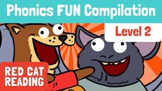 Fun Phonics | Level 2 | C, O, B, M, R, H, U | How to Read | Made by Red Cat Reading