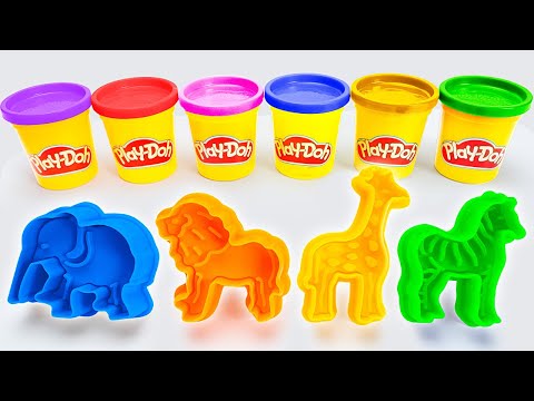 Creating and Learning Animals with Play Doh Molds | Colorful Fun with Animals for Kids & Toddlers