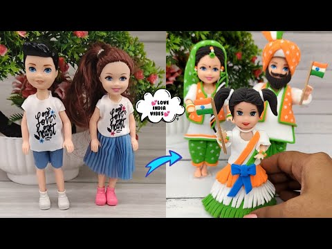 💕🇮🇳Love India Vibes 💕🇮🇳Cute Indian Family Tri Colour Dress Up Making With Clay🥰🇮🇳💕