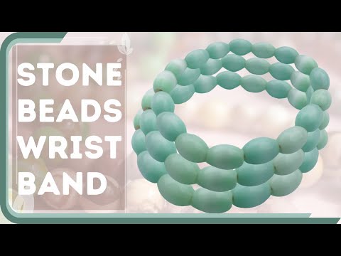 How To Make Bracelet With Stone Beads| Beaded Bracelet Tutorial |Stone Bead Wrist Band |Bead Jewelry