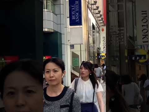 Japan City Walking Tour || #japan #japanwalk #travel #ginza #shorts