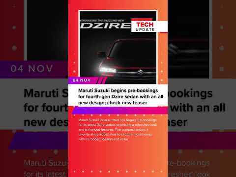 Maruti Suzuki begins pre-bookings for fourth-gen Dzire sedan with an all new design #suzuki