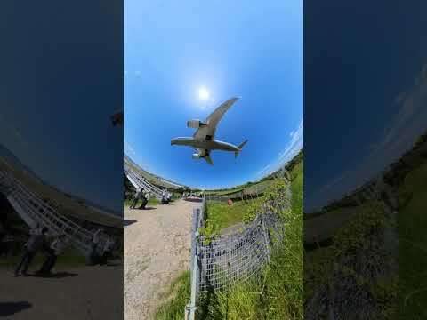 千里川土手でInsta360x4シェイクダウン ANA Boeing787-8 from HND