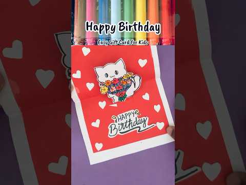 Easy Craft For Kids! DIY Gift Card for Birthday 💝! Paper Craft !How to Make Popup Bouquet 💐 Card