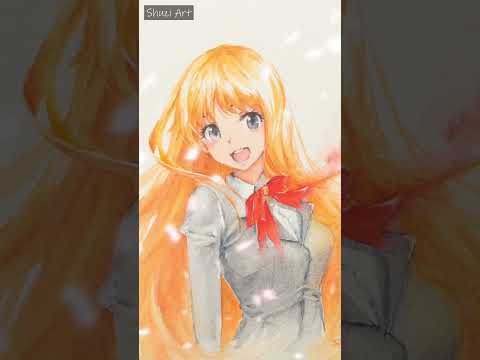 Watercolor Anime Process | Orihime from Bleach | #shorts