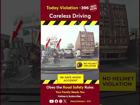 Today Violation 396 - Careless Driving #otr #chennaitrafficpolice #obeytherules