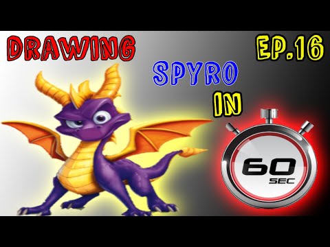 How I Draw Spryo the Dragon in 60 Seconds