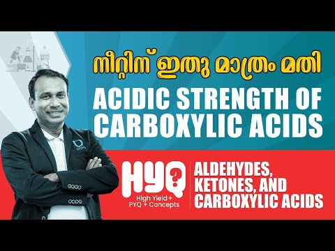 Carboxylic Acid Acidity: High Yield Concepts & PYQs for NEET | 12th Chemistry  | NEETന് ഇത് മതി ⚡️⚡️