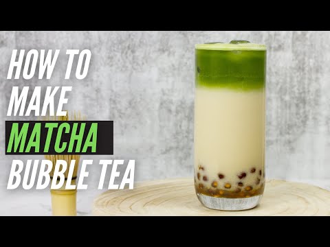 How to Make a Matcha Bubble Tea Latte