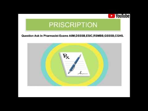 Prescription & its Part with MCQ | Prescription Of The Drugs | Dispensing Pharmacy | Pharmaceutic