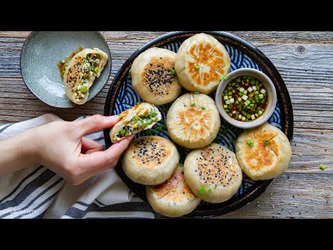 Oh so delicious! Crispy Bottom Veggie Buns - 简单又好吃的生煎蔬菜饼